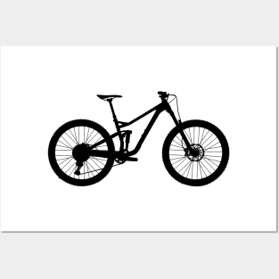 Marin Alpine Trail Mountain Bike Silhouette Posters and Art